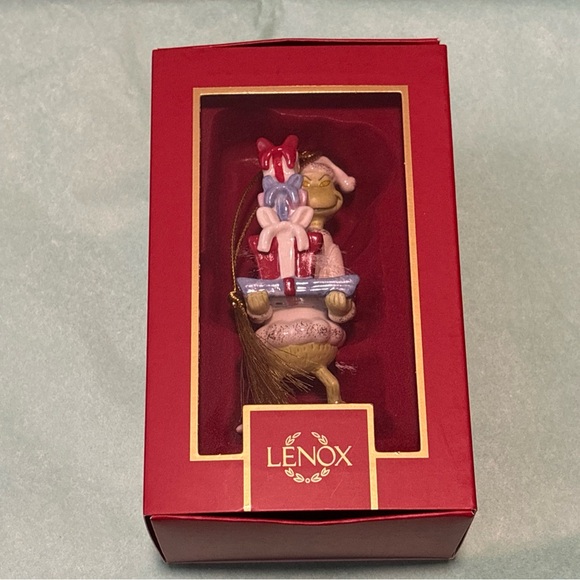 Lenox Dr Seuss The Grinch With All The Gifts Christmas Ornament 2022 4.25 inches - Picture 1 of 4